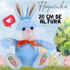 Imagem de Coelhinho Pelúcia Páscoa Presente Decoração Fofinho Colorido - santa k