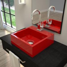 Imagem de Kit Cuba Q395 com Torneira Luxo 1195 Metal e Válvula Click 1 Pol. meia e Sifão Pvc e Flexível