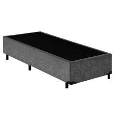 Imagem de Cama Box Solteiro Blindado Starflex Suede Cinza 78x188x42