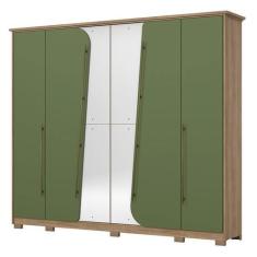 Imagem de Guarda Roupa Casal Dubai 6 Portas Jequitibá Verde Hp - Henn