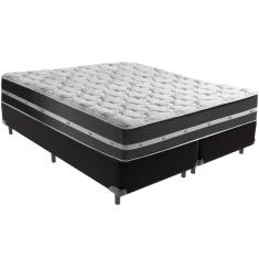 Imagem de Cama Box Preto e Colchão Classic Preto Molas ensacadas Queen Anjos