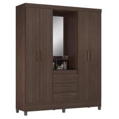 Imagem de Guarda Roupa Capelinha Pérsia 4 Portas com Espelho - Demóbile, Café To