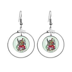 Imagem de Graffiti Street Culture Brincos estéreos de boca colorida, argola pendurada, joia circular