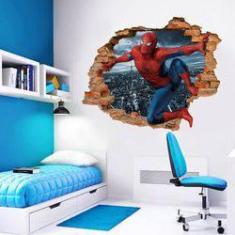 Imagem de Adesivo de Parede Buraco Falso 3D Homem Aranha 05