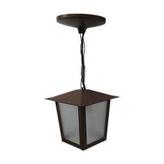 Imagem de Pendente Colonial Quadrado L2C em Aço Marrom