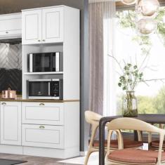 Imagem de Torre Quente Para 2 Fornos 2 Gavetas 2 Portas Americana Henn - Branco