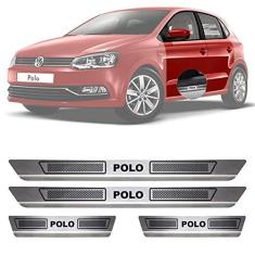 Imagem de Soleira De Aço Inox Escovado Volkswagen Polo 4 Portas 2012 13 14 15 16 17 18 19