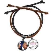 Imagem de DIYthinker Pulseira de couro com corrente de mão e corrente de mão American President Great Funny Fxxking