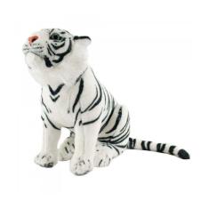 Imagem de Tigre Branco De Pelúcia Realista Safari Sentado 39 Cm