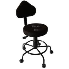 Imagem de Cadeira Mocho Secretaria Verona Com Regulagem De Altura Base De Ferro