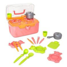 Imagem de Fogão Cozinha Infantil Maleta C/ Acessórios - Roma Brinquedo - Roma Br