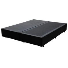 Imagem de Base Box Queen Bipartido Suede Preto - 30x158x198