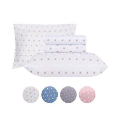 Imagem de Jogo De Cama Casal Sultan 180F Sonhare Prata Poá 4 Peças