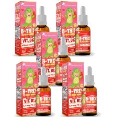 Imagem de Kit Com 5 B-TRIX Vitamina B12 Kids em Gotas 30ml Flora nativa do Brasil