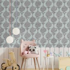 Imagem de Papel De Parede Adesivo Infantil Lua N014136 Rolo 0,58X3M