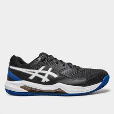 Imagem de Tênis Asics Gel Dedicate 8 Clay Preto Azul e Branco-Masculino