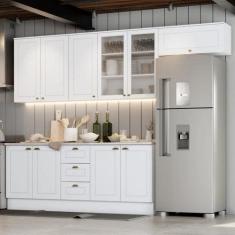 Imagem de Cozinha Completa 5 Peças Com Aéreo De Vidro Americana Henn
