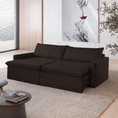 Imagem de Sofá Cama Retrátil E Reclinável 200cm Marselha - Montano Estofados