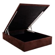 Imagem de Base Bau Casal Camurça Marrom 138X188x39 Ortobom