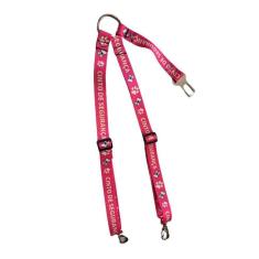 Imagem de Guia Pet Cinto De Segurança Duplo Em Seda Estampada