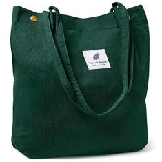 Imagem de Cohpoh Bolsa feminina de ombro de mercearia, Verde, 1 pcs