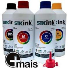 Imagem de 250ml Black + 3 x 100ml Color Tinta STK BTD60 BT5001 T300 T500W T700W compatível com InkTank Brother