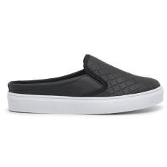 Imagem de Tênis Mule Feminino Slip On Calcanhar Aberto Babuche Preto - Zafrem
