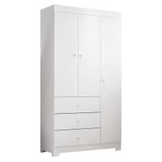 Imagem de Guarda Roupa Infantil Duda 3 Portas e 3 Gavetas - Phoenix Baby, Branco