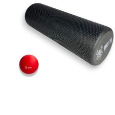 Imagem de Rolo Massagem Foam Roller EVA 45cm + Bola Lacrosse Odin Fit