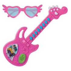 Imagem de Guitarra Musical Com Óculos Brinquedo Infantil Mini Guitarrinha Com So