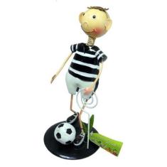 Imagem de Boneco Time Futebol Metal Mesa Estante Preto 22cm Bon-P-13 - Braslu