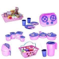 Imagem de Kit Infantil Cozinha Panela Mercado Copo Prato 46 Peças - Altimar