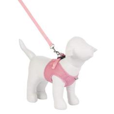 Imagem de Peitoral Urban Puppy Para Cães Colete Aerado Rosa - Tamanho Gg