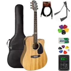 Imagem de Violão Giannini Folk Aço Gf1D Natural Zebra (Zw) + Kit3Ci