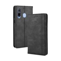 Imagem de Capa para Samsung Galaxy A8S, capa flip carteira de couro para Samsung Galaxy A8S, capa magnética retrô para celular, capa carteira de telefone com compartimentos para cartões