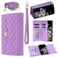 Imagem de Asuwish Capa de telefone para Samsung Galaxy S20 Ultra 5G Capa carteira com alça de pulso de couro flip zíper suporte para cartão de crédito suporte celular S20ultra 20S S 20 A20 S2O 20ultra G5