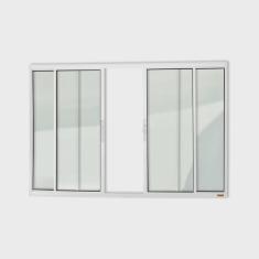 Imagem de Janela Confort 4 Folhas Vidro Liso 100cm x 150cm Brimak