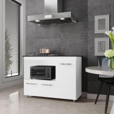 Imagem de Balcão Para Cooktop Ana 5 Bocas 3 Portas Moblis Cor:branco