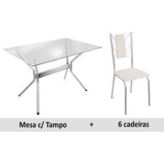 Imagem de Mesa Kappesberg Elba + 6 Cadeiras Lisboa Croma/