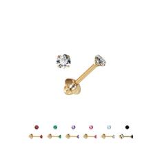 Imagem de Brinco De Pedra 2.5 Mm Baby - 18k