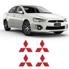 Imagem de Kit Emblema Da Roda Lancer  Refletivo Adesivo Calota