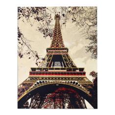 Imagem de Tapete Retangular Veludo Marbella Epic Art Torre Eiffel Caramelo 148X200 Cm