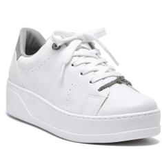 Imagem de Tenis Via Marte Branco Feminino Brilho Casual Plataforma-Feminino
