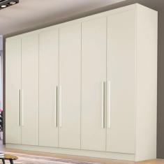 Imagem de Guarda-Roupa Casal Oslo 6 Portas 4 Gavetas 100% Mdf Off White - Madema