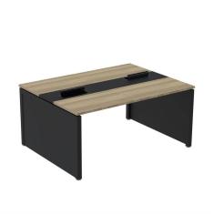 Imagem de Mesa de Plataforma Dupla para 2 Pessoas Corporativa 150x140/2p Noce Naturllae/Preto