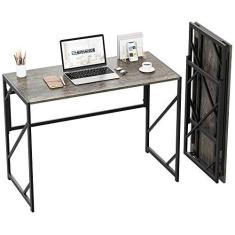 Imagem de Elephance Mesa dobrável para computador para escritório em casa, mesa de escritório sem montagem, mesa dobrável para espaços pequenos