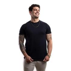 Imagem de Camiseta Masculina Básica Algodão Premium Slim Fit Cor:;Tamanho:P