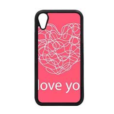 Imagem de Dia dos Namorados I Love You Pink Heart para iPhone XR capa para proteção de telefone Apple