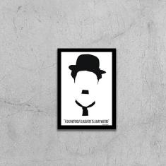 Imagem de Quadro Decorativo Silhueta Charlie Chaplin 45x34cm