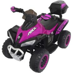 Moto Eletrica Infantil Bandeirante Banmoto 6V Gatinha Rosa na